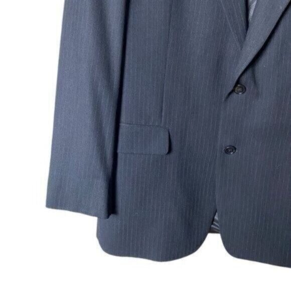Brooks Brothers 346 Wool‎ Stretch Mens Suit Jacket 43R Sport Coat Black F… - Picture 5 of 11
